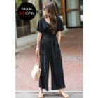 V-neck Lace-up Jumpsuit
