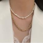 Freshwater Pearl Alloy Layered Necklace