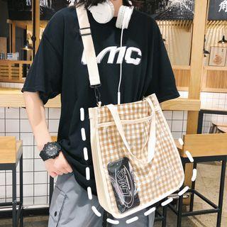 Pvc Paneled Checker Tote Bag