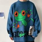 Frog Print Sweater