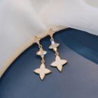 Shell Star Dangle Earring 1 Pair - E1975 - Gold - One Size