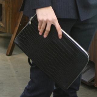 Faux-leather Wristlet