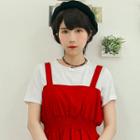 Set: T-shirt + Smock-waist Pinafore Dress