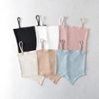 Plain Irregular Cropped Camisole Top