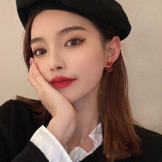 Heart Bow Drop Earring / Clip-on Earring