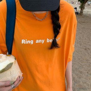 Loose-fit Lettering Short-sleeve Top