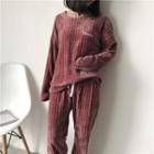 Loungewear Set: Lettering Pullover + Pants