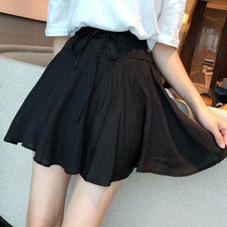 Cold Shoulder Short-sleeve T-shirt / A-line Skort