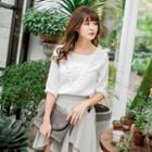 Tassel Trim 3/4 Sleeve Top