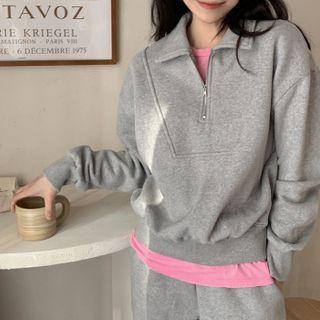 Drop-shoulder Anorak Sweatshirt