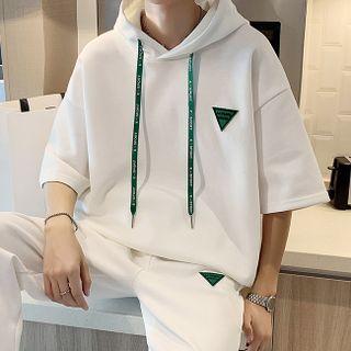 Elbow-sleeve Logo Hoodie