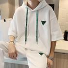 Elbow-sleeve Logo Hoodie