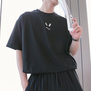 Short Sleeve Embroidered Oversized T-shirt