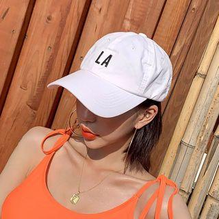 La Letter-embroidered Baseball Cap