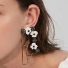 Alloy & Plastic Flower Fringed Earring 1 Pair - As Shown In Figure - One Size