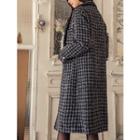 Faux-pearl A-line Midi Tweed Coat