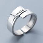 925 Sterling Silver Lettering Ring S925 Silver - As Shown In Figure - One Size
