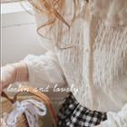 Lace-collared Textured Blouse