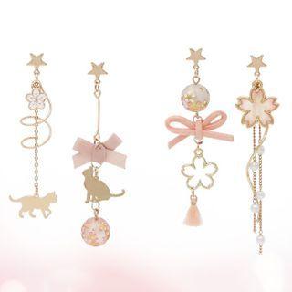 Alloy Cat / Sakura Dangle Earring (various Designs)