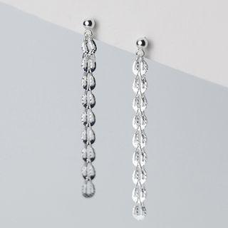 Chain Sterling Silver Dangle Earring 1 Pair - Silver - One Size