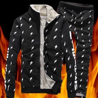 Set: Lightning Printed Jacket + Sweatpants