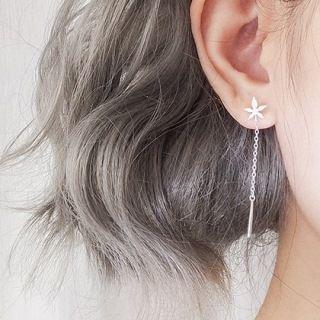Sterling Silver Maple Drop Earrings