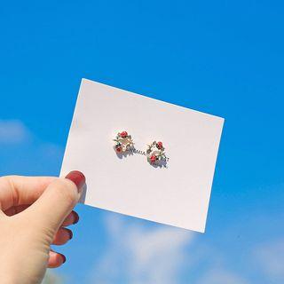 925 Silver Beetle Earring