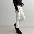 Tapered Cotton Ankle Pants