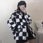 Couple Matching Checker Zip Jacket