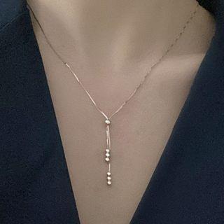 Alloy Fringed Choker Silver - One Size