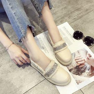 Rhinestone Band Loafers