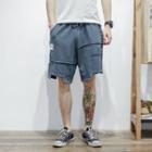Drawstring Cutout Asymmetrical Shorts