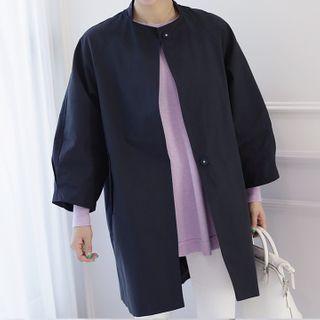 Round-neck Puff-sleeve Jacket