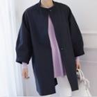 Round-neck Puff-sleeve Jacket