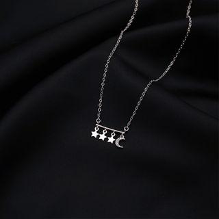 Rhinestone Star Necklace 1 Pc - As Shown In Figure - One Size