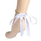 Ribbon Alloy Chain Anklet