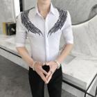 Short-sleeve Wings Print Shirt