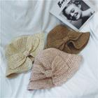 Woven Bow Accent Sun Hat