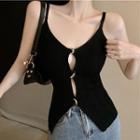 Cutout Camisole Top Black - One Size