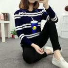Striped Mock Two-piece Sweater