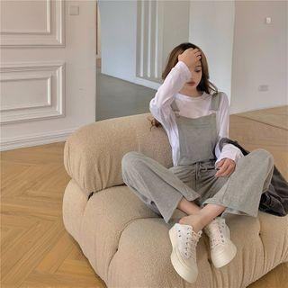 Plain Jumper Pants Gray - One Size