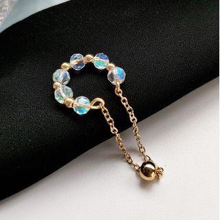 Beaded Clip On Earring 1 Pc - Gold - One Size