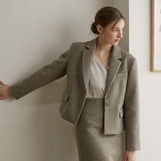 Single-button Short Jacket