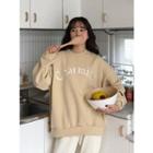 Charming Embroidered Brushed-fleece Lined Pullover