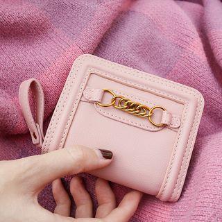 Chained Faux Leather Coin Purse