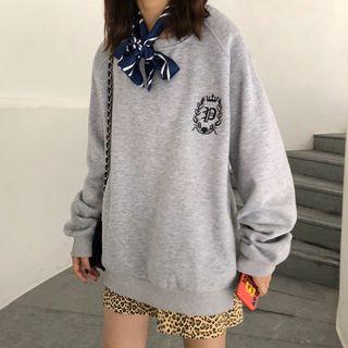 Set: Embroidered Pullover + Striped Neckerchief