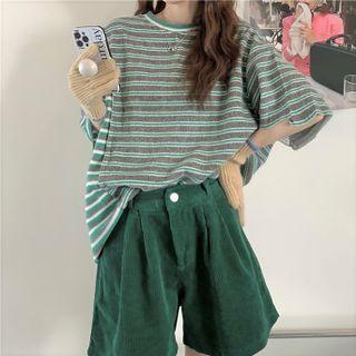 3.4-sleeve Striped T-shirt