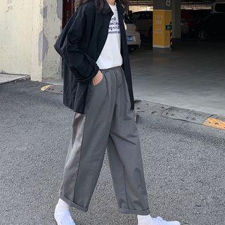 Long-sleeve Cargo Shirt / Wide-leg Pants