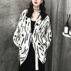 Zebra Print Oversized Shirt As Shown In Figure - One Size