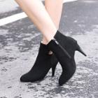 High Heel Beaded Ankle Boots